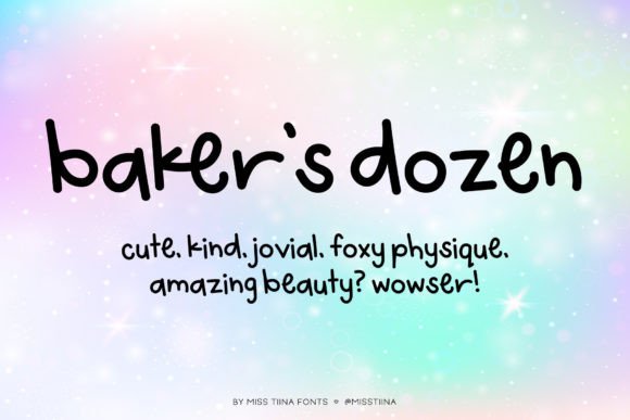 Baker's Dozen: A Playful Script Font for Crafters & Makers
