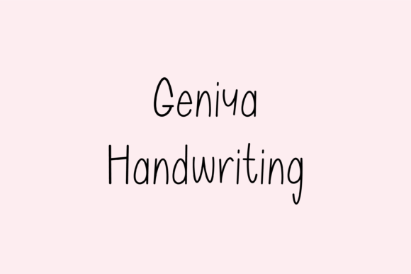 Geniya: A Whimsical Handwritten Font for Crafters and Product Designers