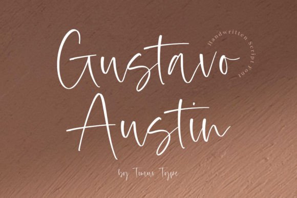 Gustavo Austin: A Handwritten Font That Elevates Digital Marketing Design
