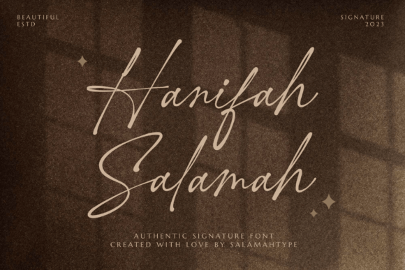 Hanifah Salamah: A Graceful Script Font for Elegant Web Design