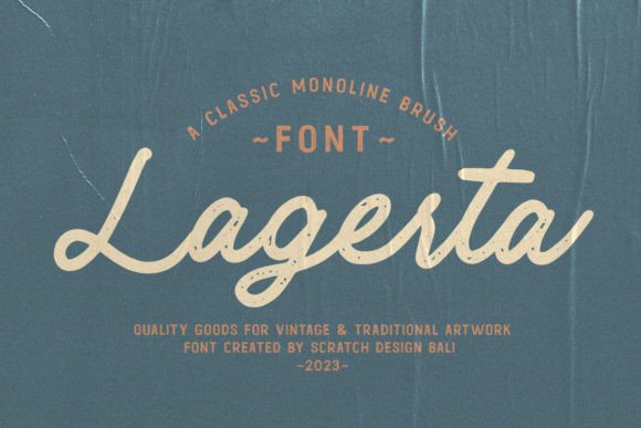 Lagerta: A Vintage Script Font for Modern Editorial Design