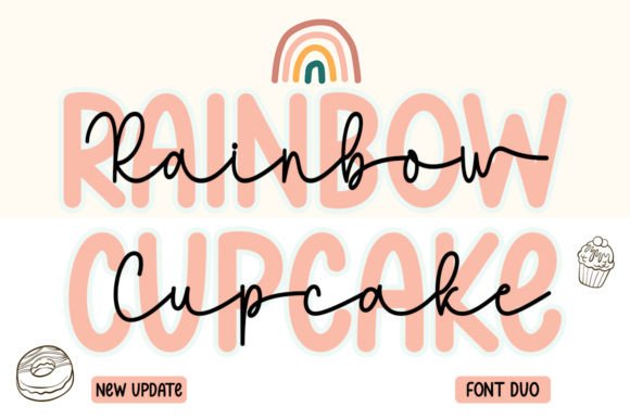 Rainbow Cupcake Duo: A Delicate Touch for Editorial Design