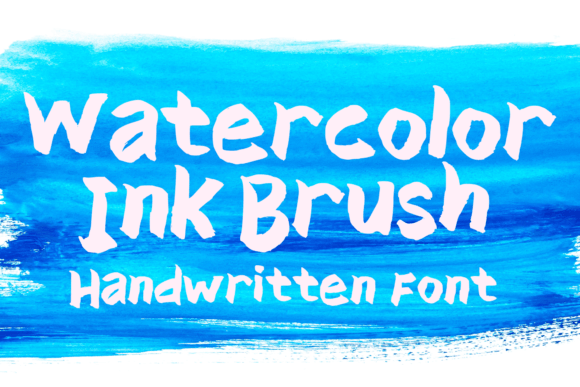 Watercolor Ink Brush: A Playful Script Font for Creative Branding Projects